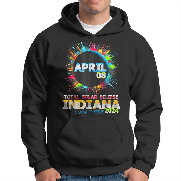 Total Solar Eclipse Indiana 2024 Colorful Totality Hoodie