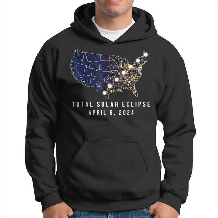 Total Solar Eclipse Map Of The Usa 4082024 Hoodie
