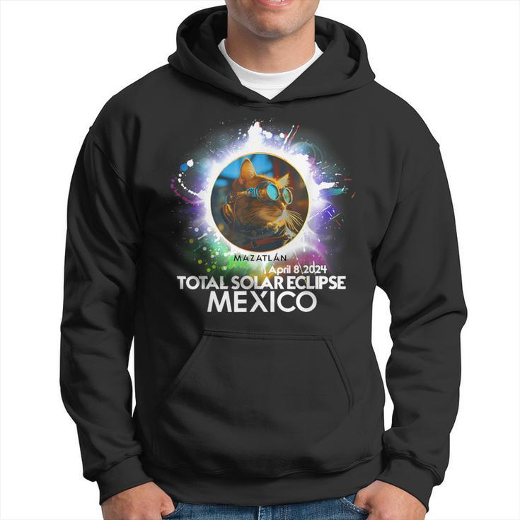 Total Solar Eclipse Mazatlan Mexico 2024 Cat Totality Hoodie