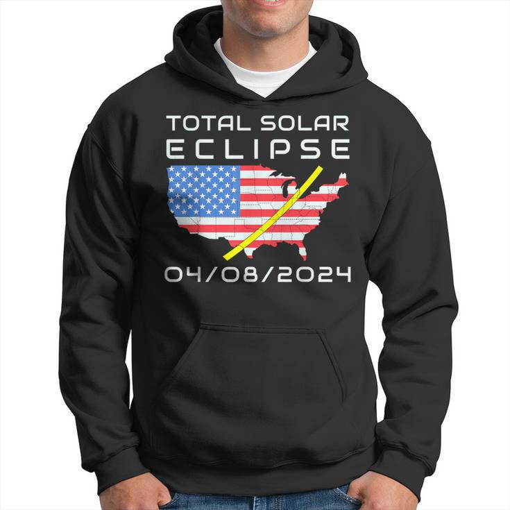Total Solar Eclipse Path Totality America Map 8 April 2024 Hoodie