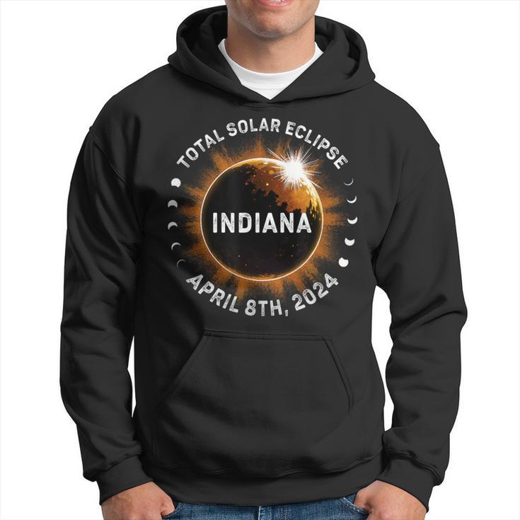 Total Solar Eclipse Path Of Totality April 8Th 2024 Indiana Hoodie