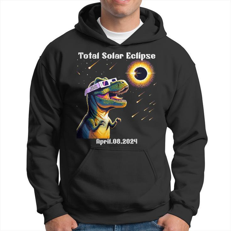 Total Solar Eclipse T-Rex April 8 2024 America Solar Eclipse Hoodie