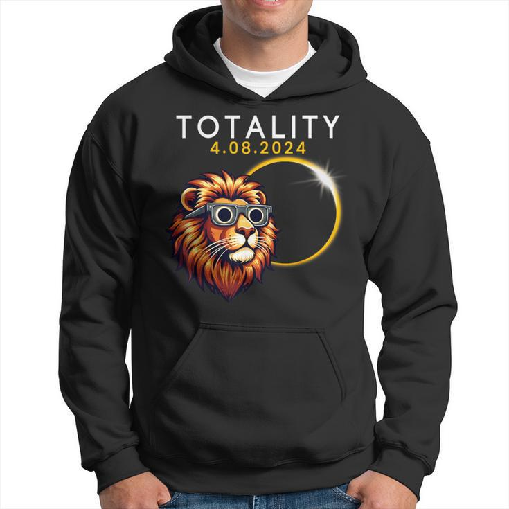 Totality 2024 Total Solar Eclipse Lion 4 8 2024 America Fun Hoodie