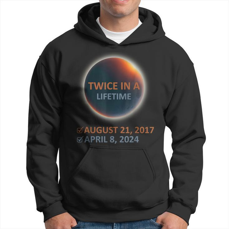 Totality 24 Twice In A Lifetime Total Solar Eclipse 2024 Hoodie
