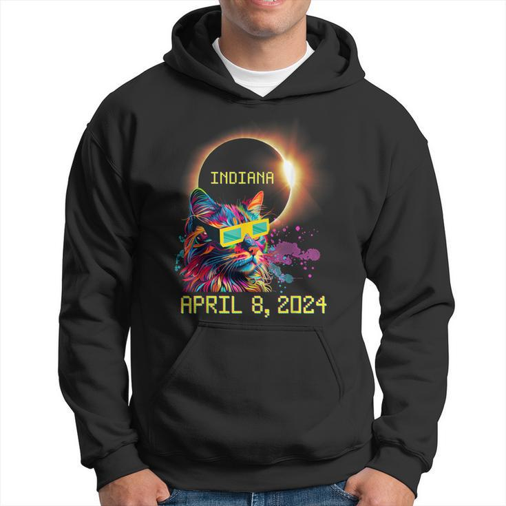 Totality Total Solar Eclipse Cat April 8 2024 Indiana Hoodie