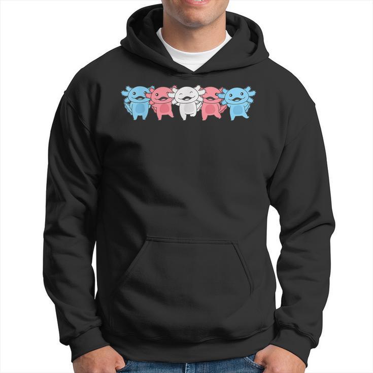 Transgender Flag Trans Pride Lgbtq Axolotl Hoodie