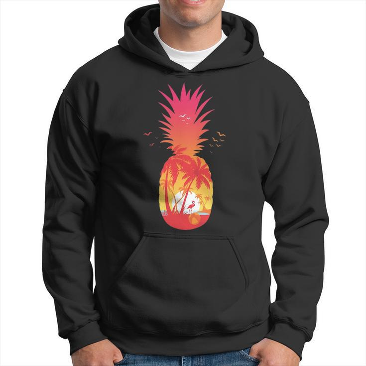 A Tropical Beach A Sunset Relax And Pineapples Hoodie