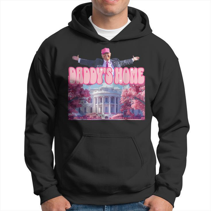 Trump 2024 Take America Back Daddy's Home Trump Pink 2024 Hoodie