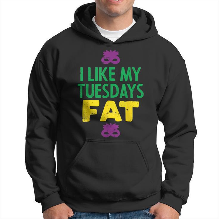 I Like My Tuesdays Fat Jester Mask Mardi Gras Carnival Hoodie