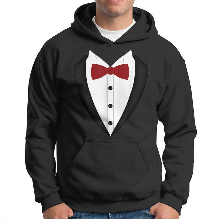 Tuxedo With Red Bow Tie Printed Suit Hoodie