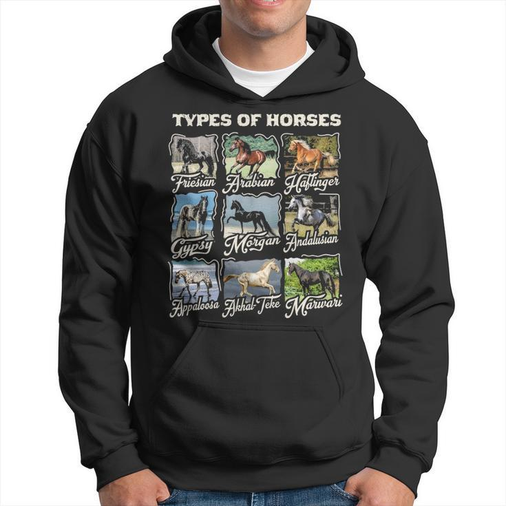 Types Of Horses Lover Cute Riding Girl Boyn Horse Hoodie