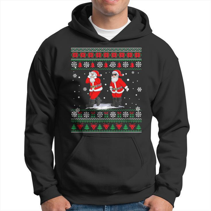 Ugly Sweater Christmas Santa Claus Griddy Dance Christmas Hoodie