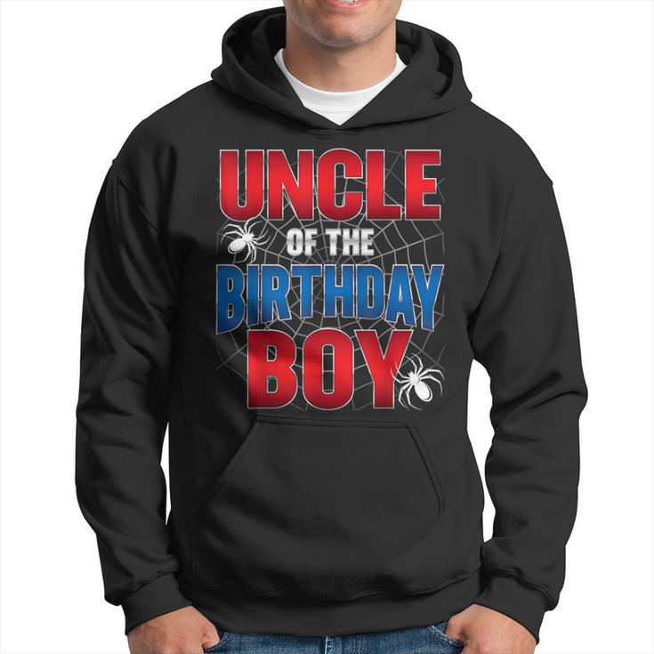 Uncle Of The Birthday Boy Costume Spider Web Birthday Party Hoodie