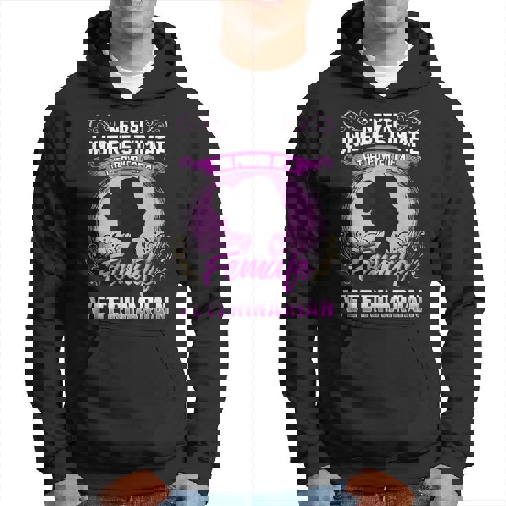 Never Underestimate The Power Of A Female Veterinarian Hoodie