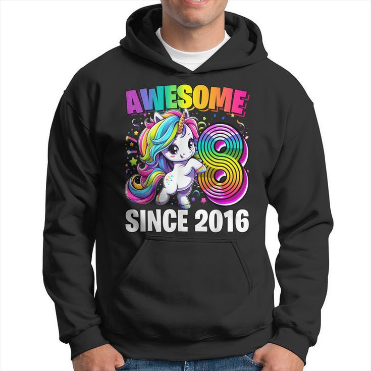 Unicorn 8Th Birthday 8 Year Old Unicorn Party Girls Outfit Hoodie