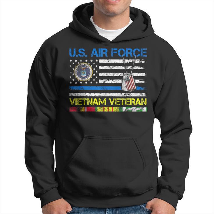 US Air Force Vietnam Veteran Usaf Veteran Flag Vintage Hoodie