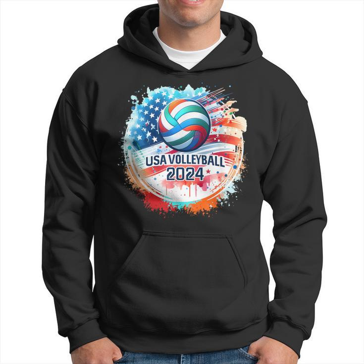 Usa 2024 Summer Games Volleyball America Sports 2024 Usa Hoodie