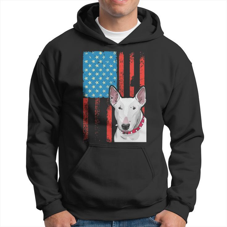 Usa American Flag  Patriotic Dog Bull Terrier Hoodie