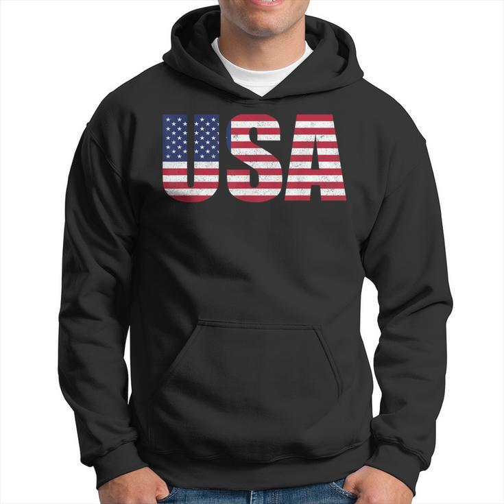 Usa Flag 4Th Of July Red White & Blue American Patriotic Hoodie