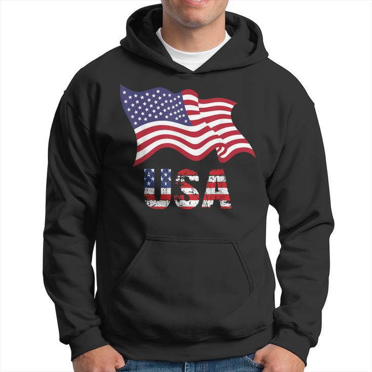 Usa Flag American United States Of America 4Th Of July Hoodie