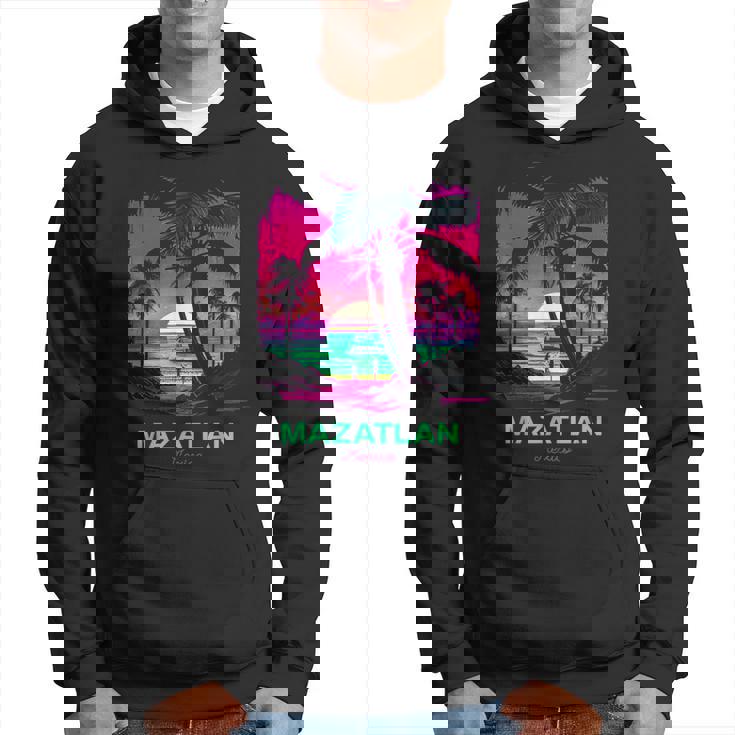Vacation Souvenir Palm Tree Mazatlan Hoodie