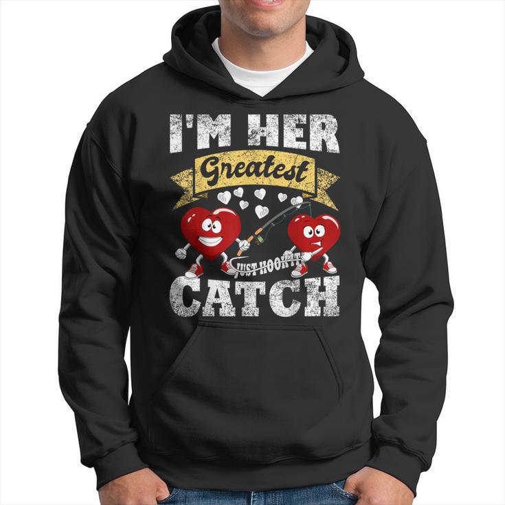 Valentines Day For Him & Her Matching Couples Fishing Hoodie