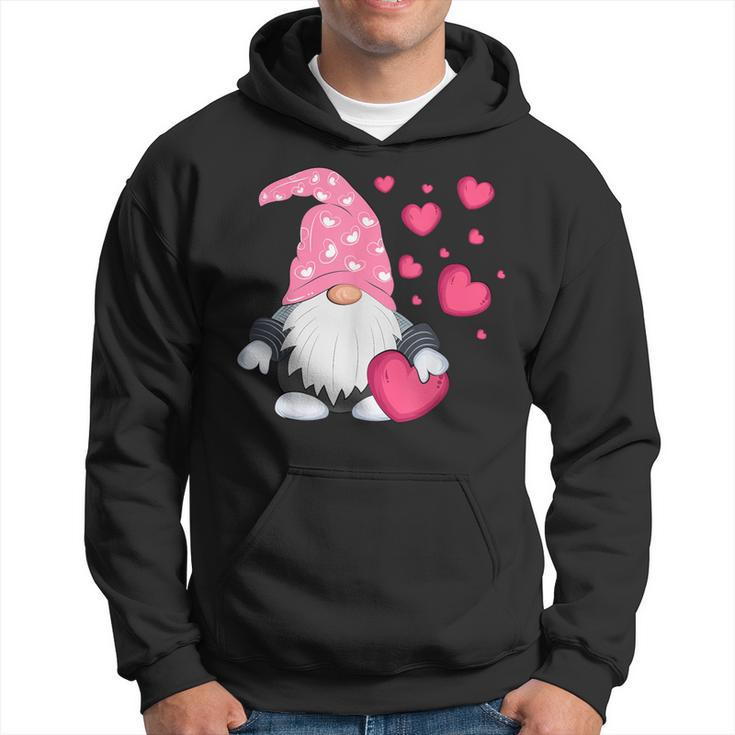 Valentine's Day Gnome Love Holding Red Heart Hoodie