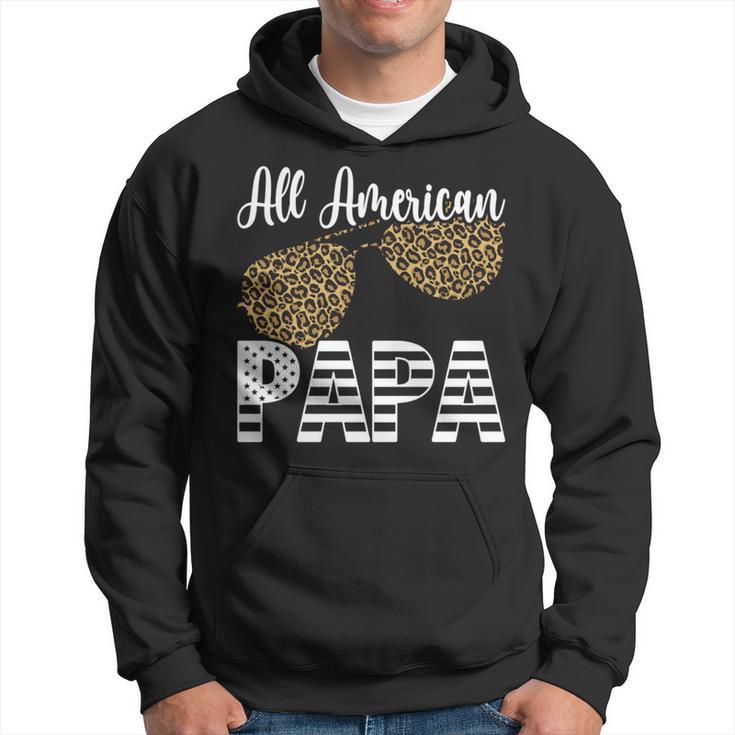 Vatertag Alle Amerikanischen Papa Leopard Sonnenbrillen Kapuzenpullover