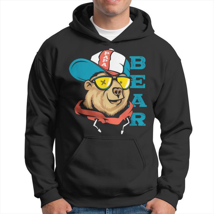 Vatertagsgeschenk Papa Bear Papa Bär Spruch Lustig Für Papa Kapuzenpullover