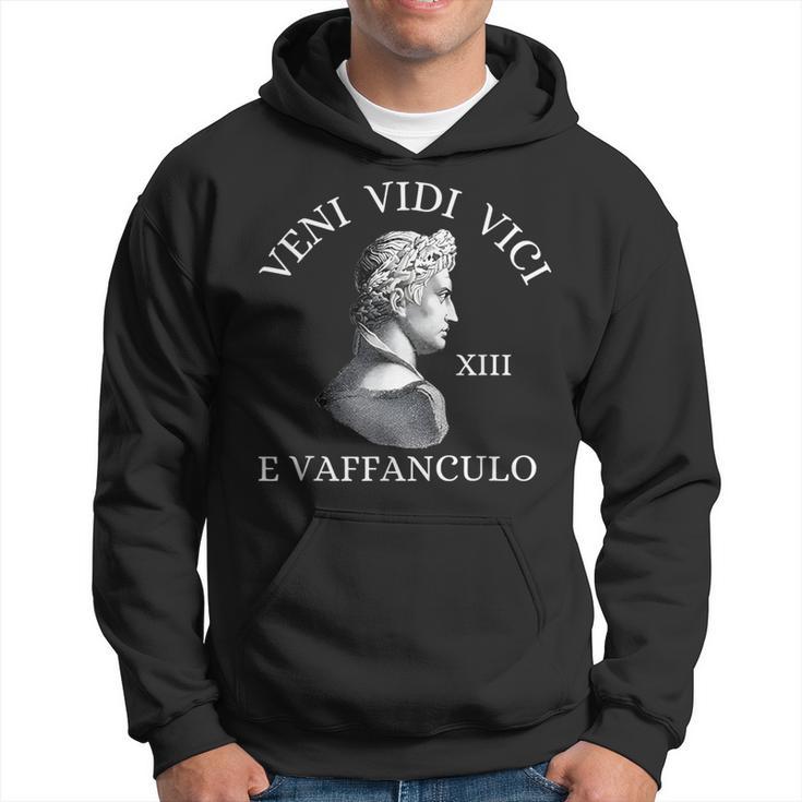 Veni Vidi Vici Xiii E Vaffanculo Black Hoodie