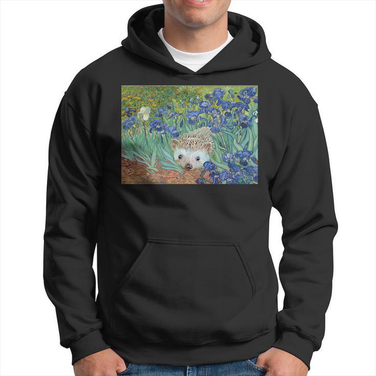 Vincent Van Hog's Irises And Also A Hedgehog Graphic Hoodie