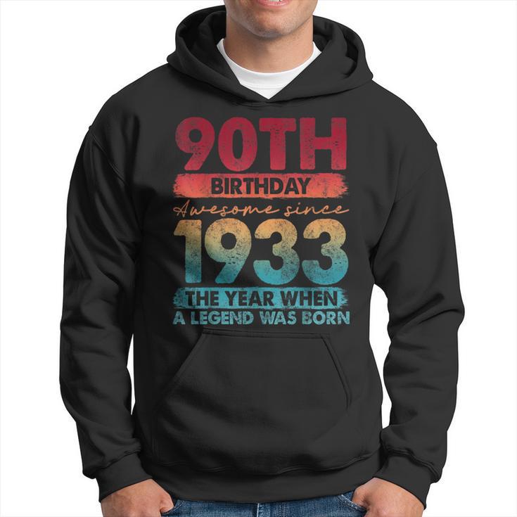 Vintage 1933 90 Year Old Limited Edition 90Th Birthday Hoodie