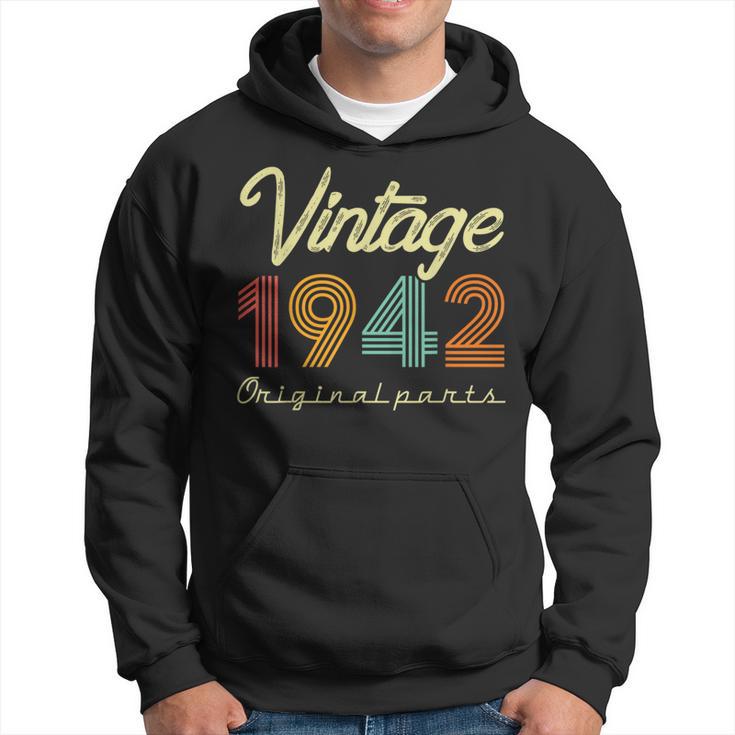 Vintage 1942 Original Parts 80 Years Old 80Th Birthday Hoodie