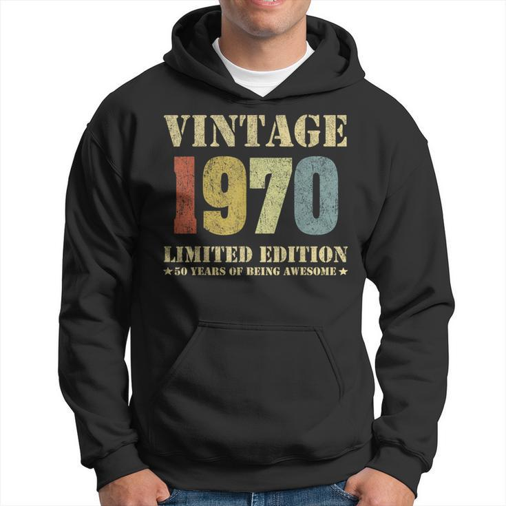 Vintage 1970 Clothes 50 Years Old Retro 50Th Birthday Hoodie