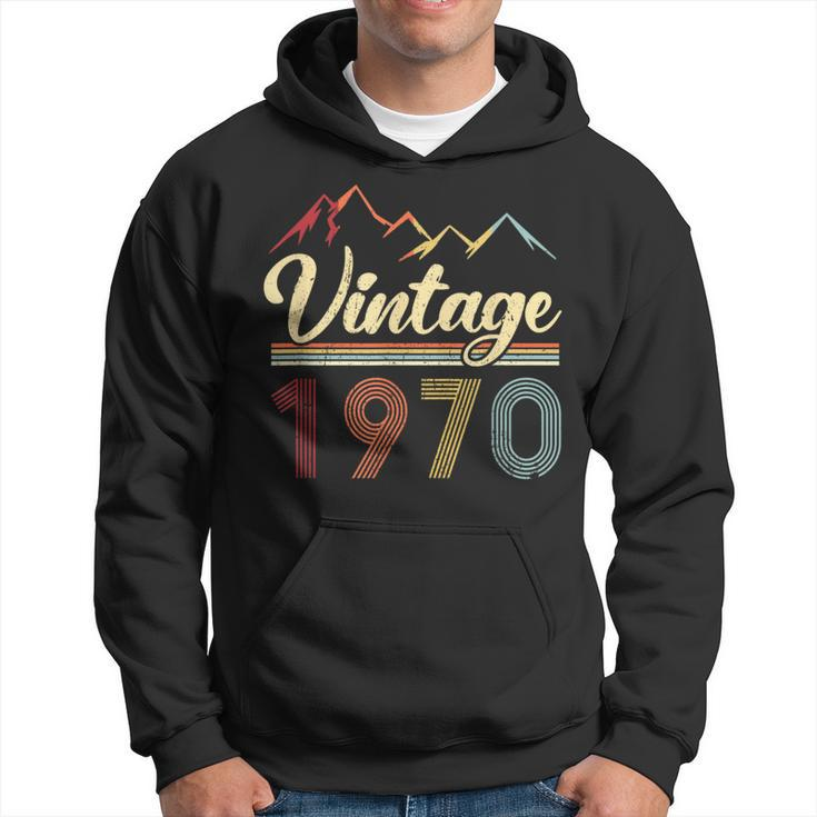 Vintage 1970 Retro Mountains 53Rd Birthday Hoodie