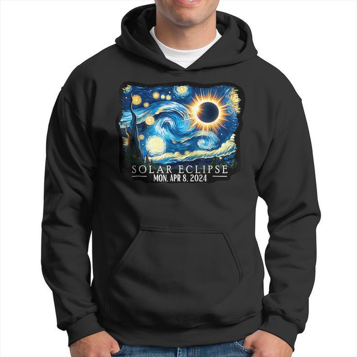 Vintage American Totality Starry Night Eclipse Solar 2024 Hoodie