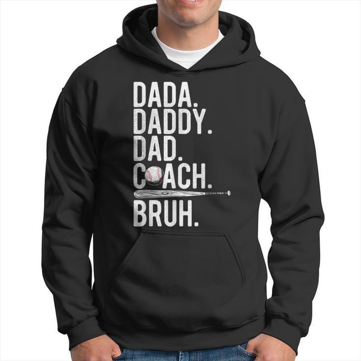 Vintage Baseball Coach Dad Fathers Day Family Humor Hoodie