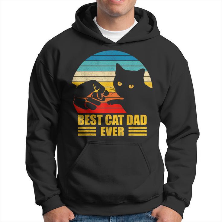 Vintage Best Cat Dad Ever Cat Daddy Father Day Hoodie