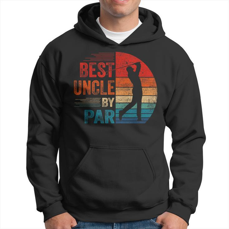 Vintage Best Uncle By Par Lover Golf Fathers Day For Golfer Hoodie