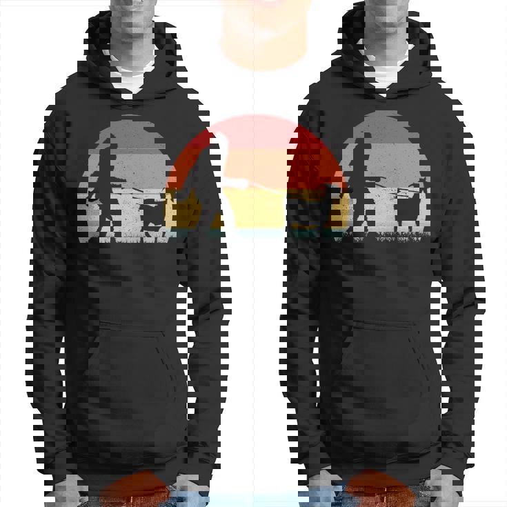 Vintage Bigfoot Walking Goat Sasquatch  Hoodie