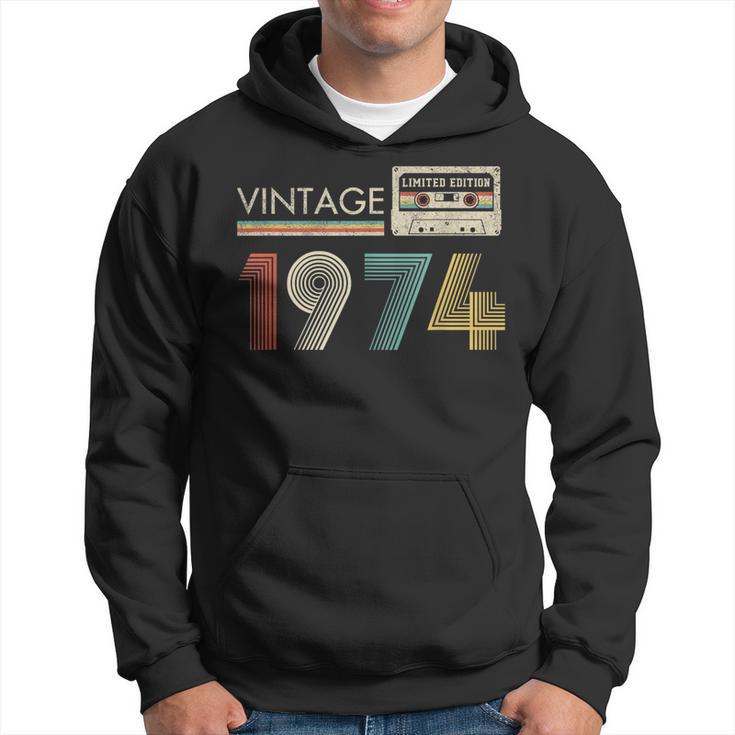 Vintage Cassette Limited Edition 1974 Birthday Hoodie