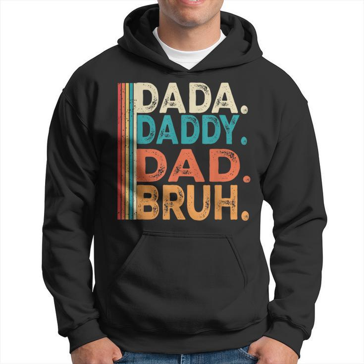 Vintage Dada Daddy Dad Bruh Fathers Day Dad 2024 Hoodie