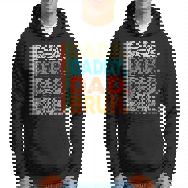 Vintage Dada Daddy Dad Bruh Fathers Day Dad 2024 Hoodie