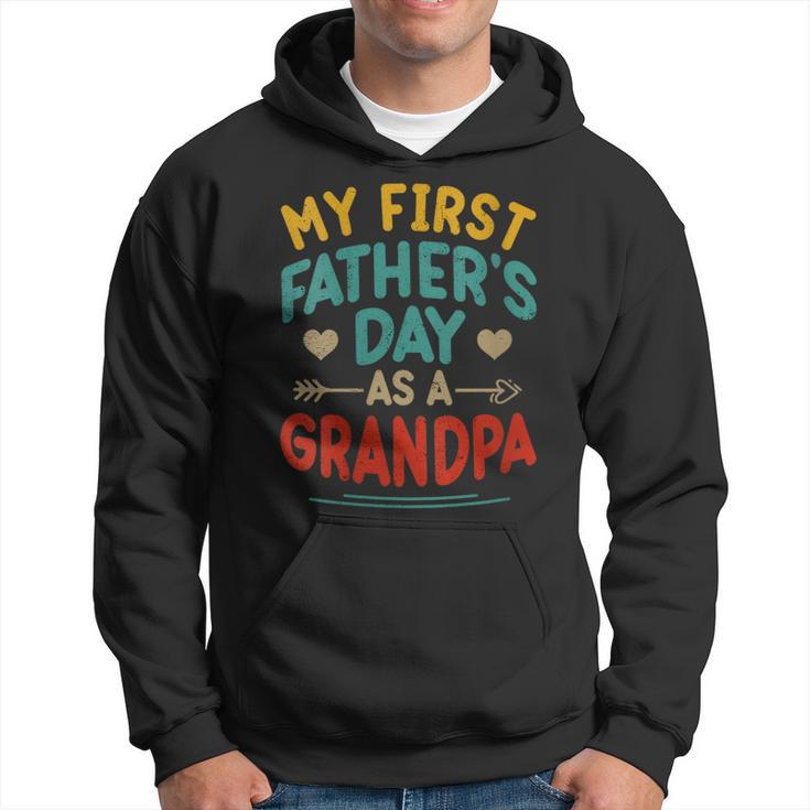 Vintage My First Father's Day As A Grandpa Father's Day Hoodie