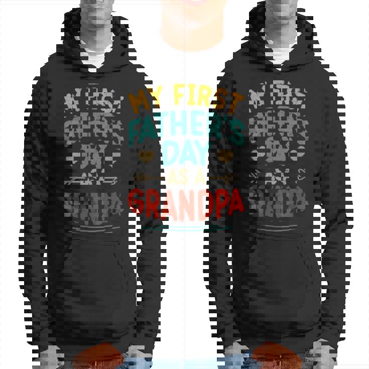 Vintage My First Father's Day As A Grandpa Father's Day Hoodie