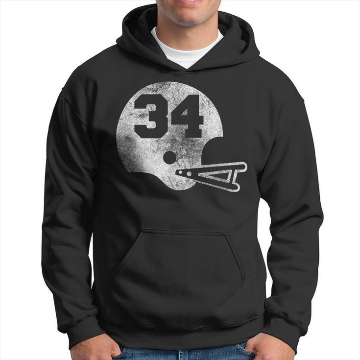 Vintage Football Jersey Number 34 Player Number Hoodie