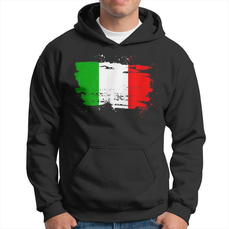 Vintage Italy 2021 Retro Italian Flag Football Soccer Fans Hoodie