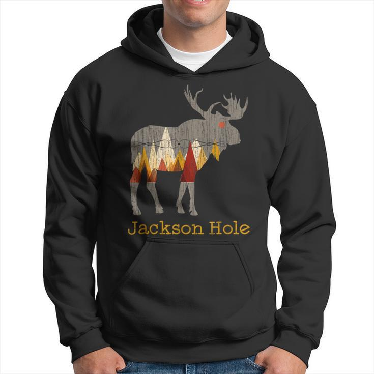 Vintage Jackson Hole Wyoming Moose Hoodie