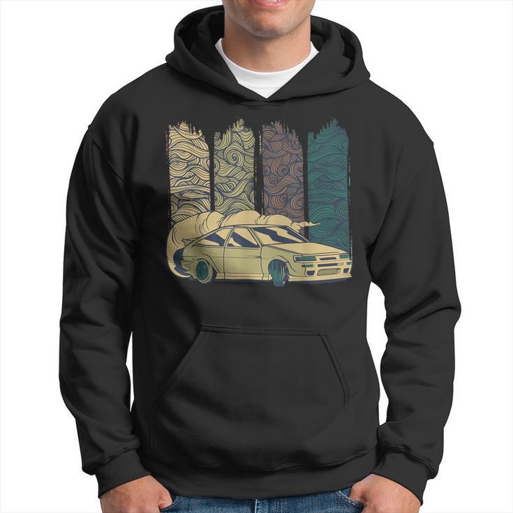 Vintage Japanese Drift Car Streetwear Retro Drifting Racecar Hoodie