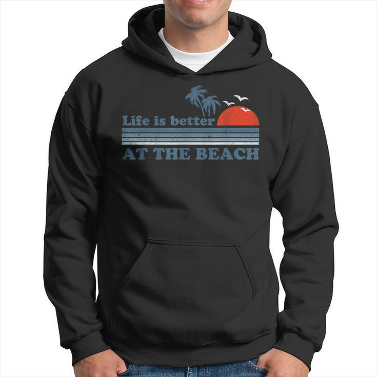 Vintage Life Is Better At The Beach Retro Sunset 70'S Hoodie